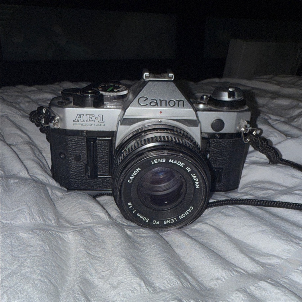 Canon AE-1 Program 35mm Film Camera - Black & Silver Finish